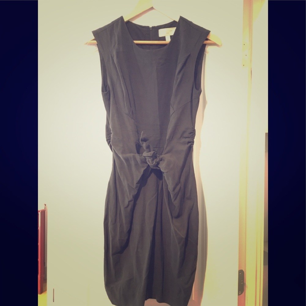 Anthropologie structured little grey dress